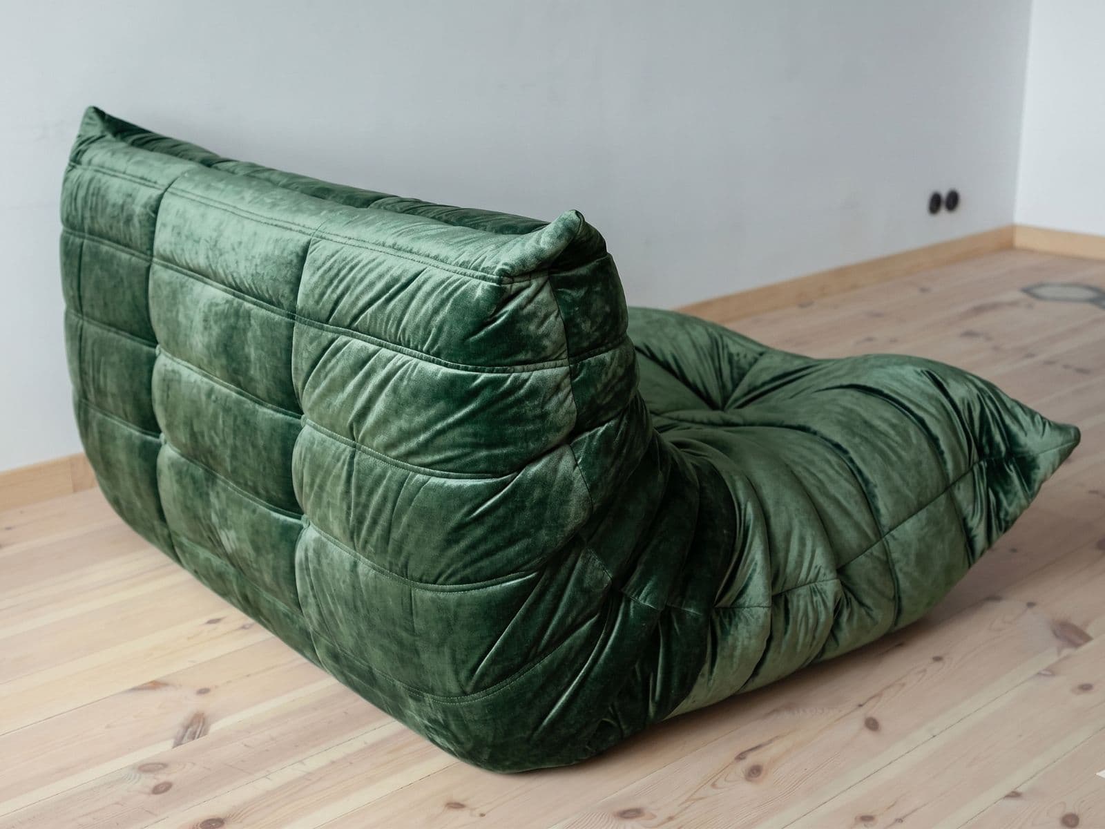 Sofa Togo dwuosobowa, washed velvet forest green - 304221