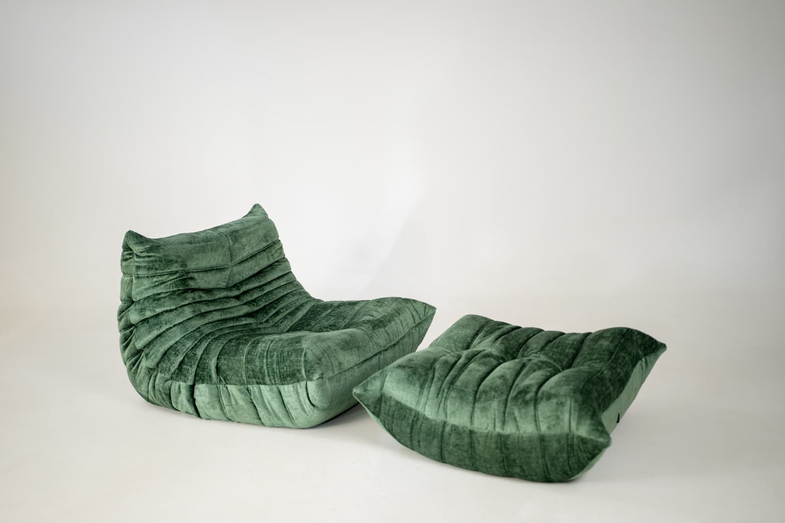 Zestaw wypoczynkowy Togo 5 części, washed velvet forest green - 304209