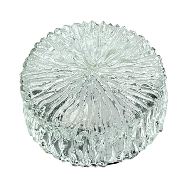 Plafon Bark Glass, szkło transparentne, metal czarny, Hillebrand, Niemcy, lata 70. - WYMIARY