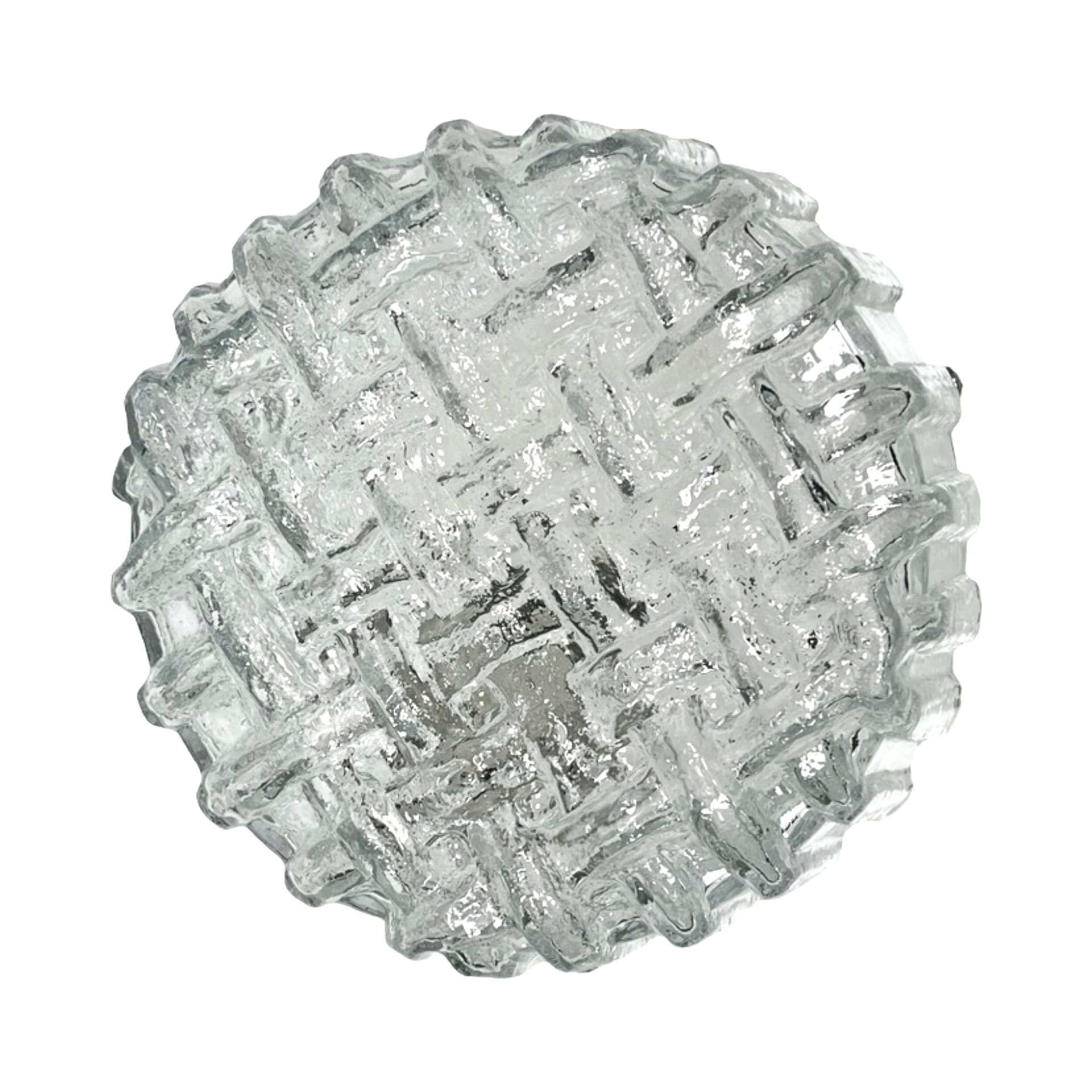 Ceiling Lamp 5222 Splot, transparent glass, black metal, Hillebrand, Germany, 1970s. - 303905