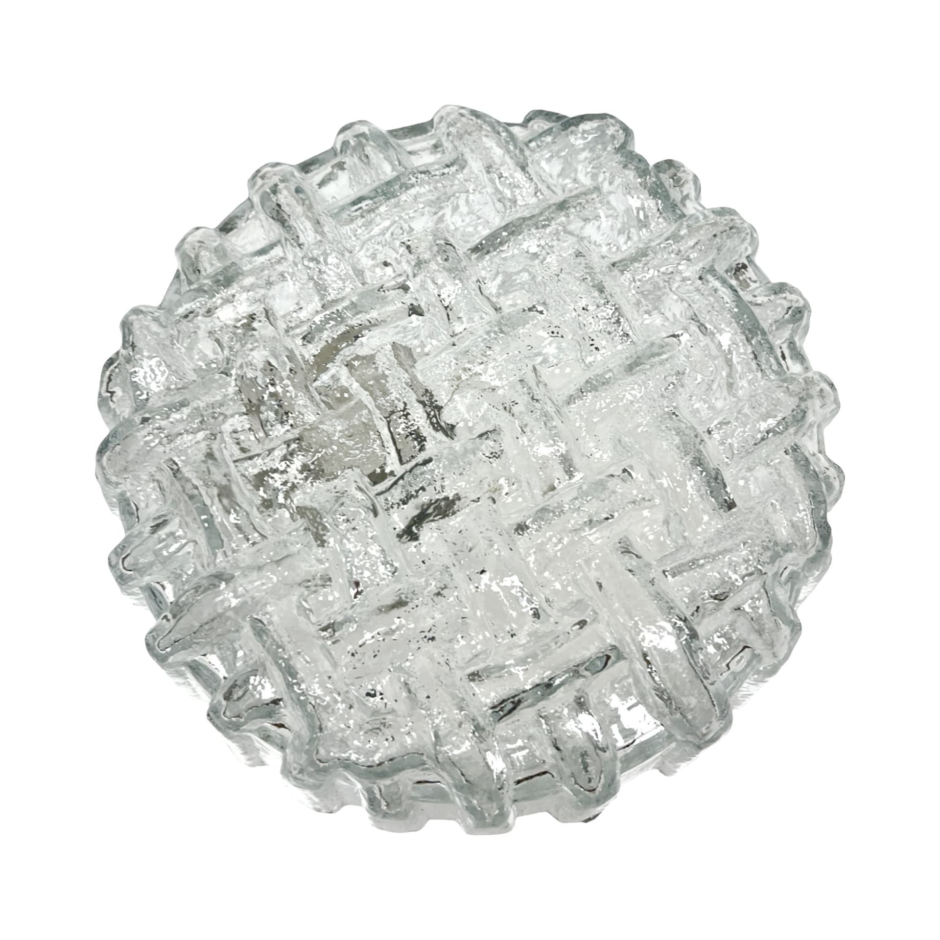 Ceiling Lamp 5222 Splot, transparent glass, black metal, Hillebrand, Germany, 1970s. - 303903