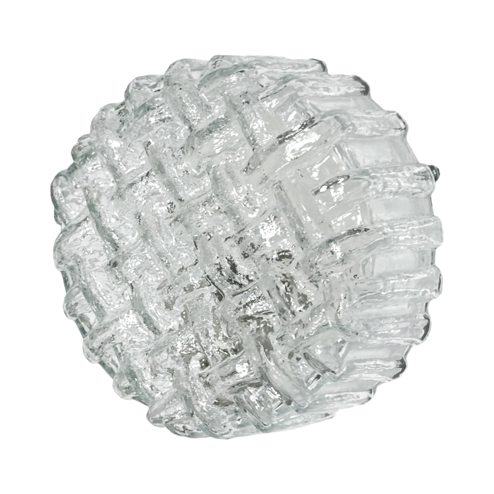 Ceiling Lamp 5222 Splot, transparent glass, black metal, Hillebrand, Germany, 1970s. - 303904