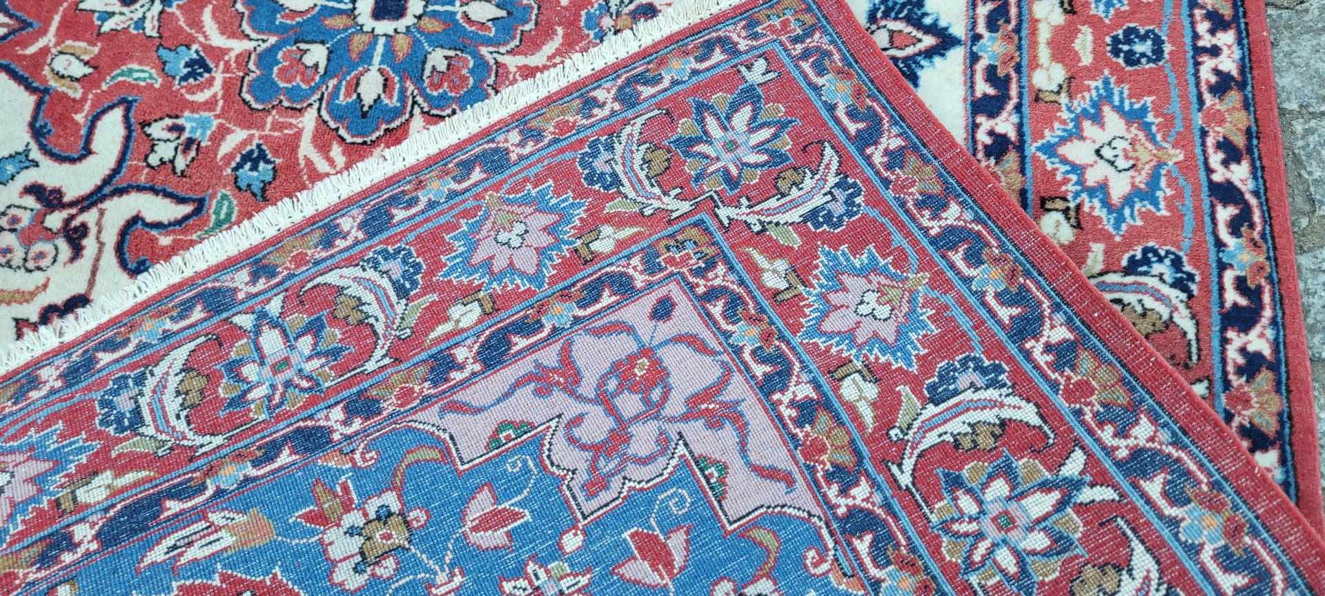 Rug Isfahan 170x105 cm, multicolor, wool cotton, Iran, 1980s. - 304190