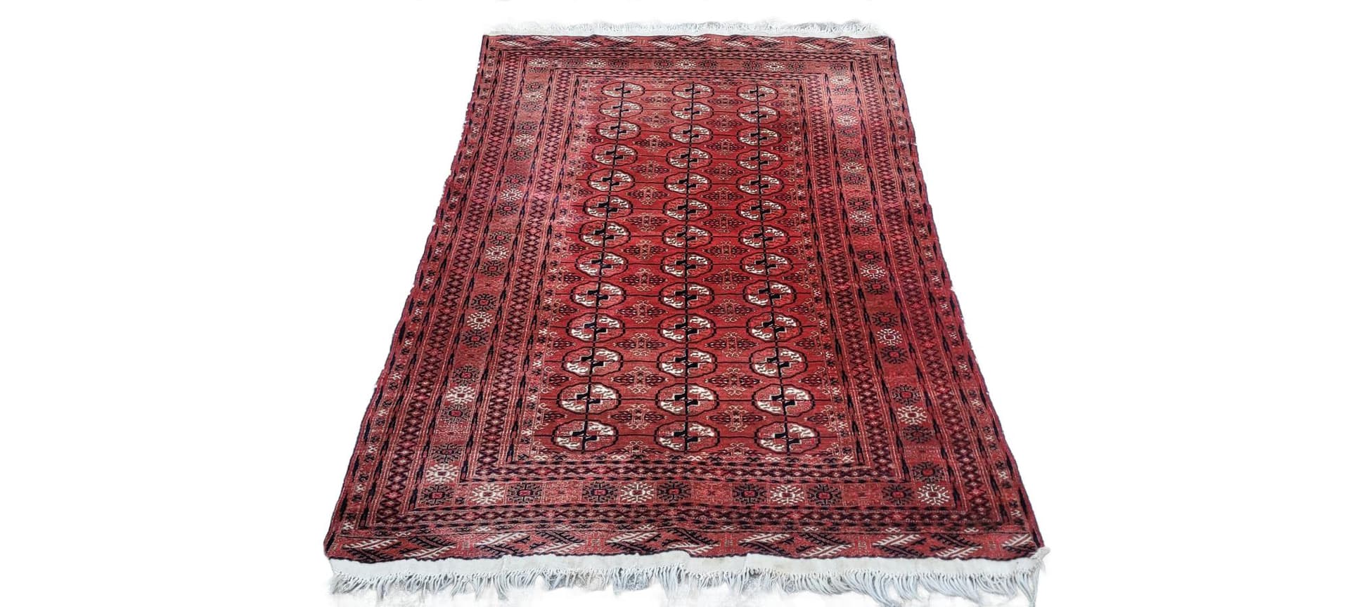 Dywan Tekke, 227x119 cm, czerwony, wełna, Turkmenistan