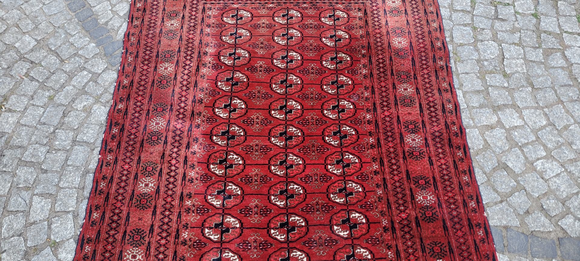 Dywan Tekke, 227x119 cm, czerwony, wełna, Turkmenistan - 304202