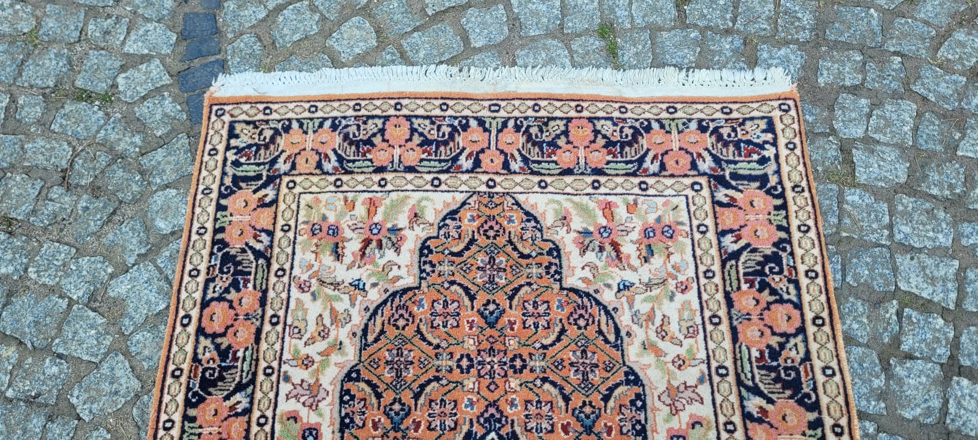 Dywan Bidjar 90x166 cm, brązowy niebieski biały zielony różowy, wełna bawełna, Indie - 304248