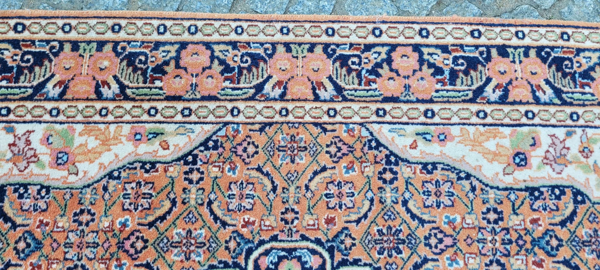Dywan Bidjar 90x166 cm, brązowy niebieski biały zielony różowy, wełna bawełna, Indie - 304254