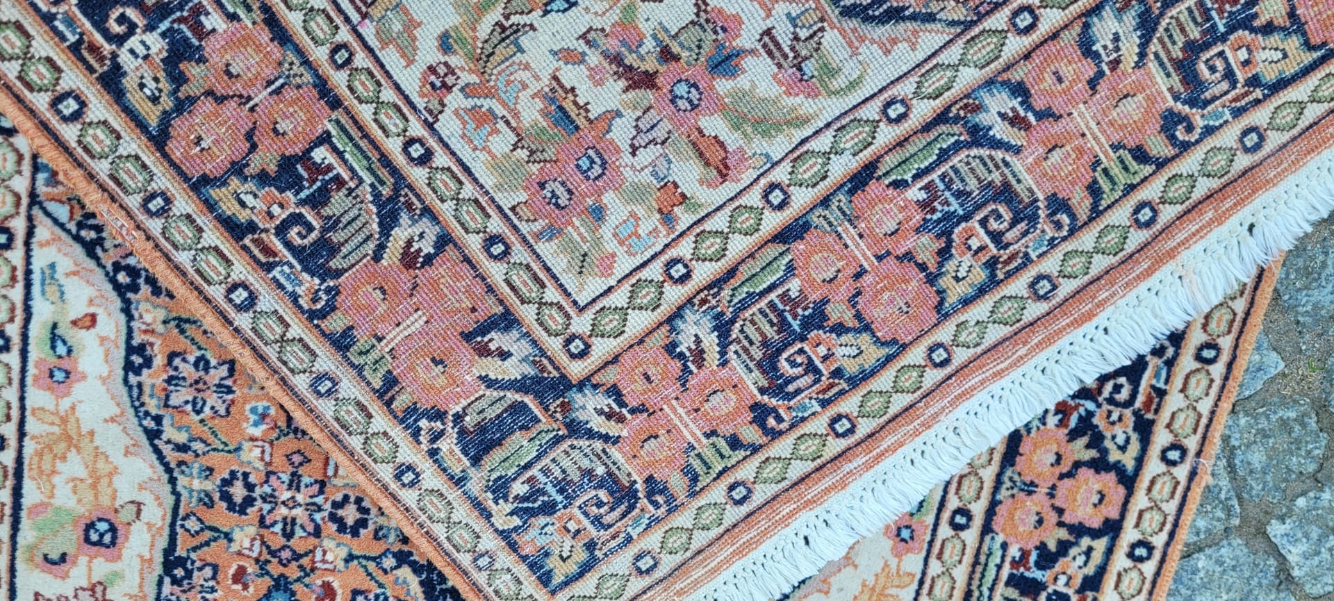 Dywan Bidjar 90x166 cm, brązowy niebieski biały zielony różowy, wełna bawełna, Indie - 304255