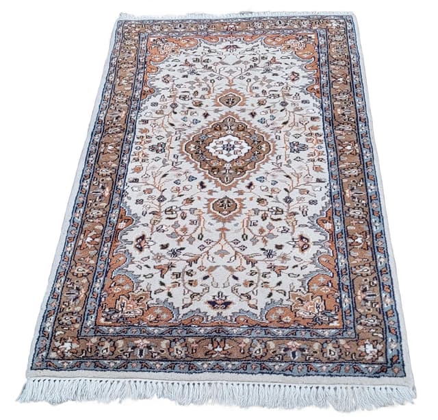 Rug Indo Tabriz 95x175 cm, beige, wool cotton, India - DIMENSION