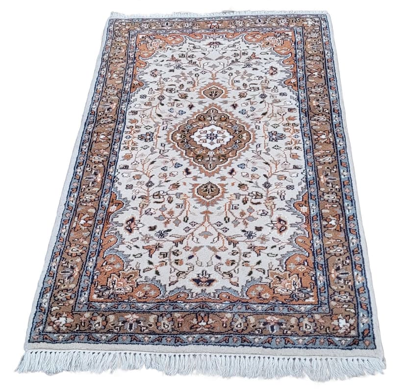 Rug Indo Tabriz 95x175 cm, beige, wool cotton, India
