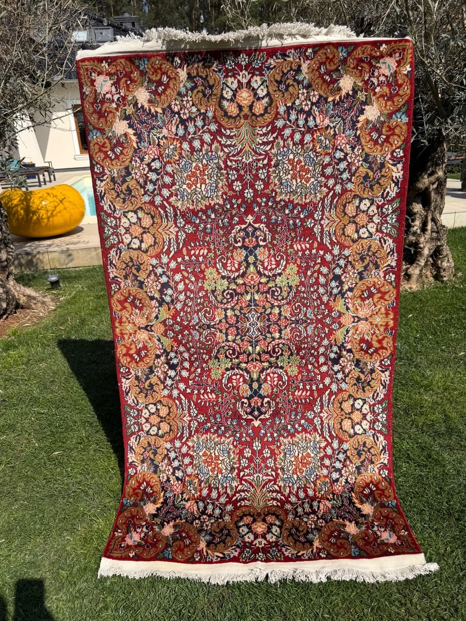 Dywan perski Ghoum, 170x90 cm, wełna kaszmirowa czerwona, Iran, lata 90. - 304372