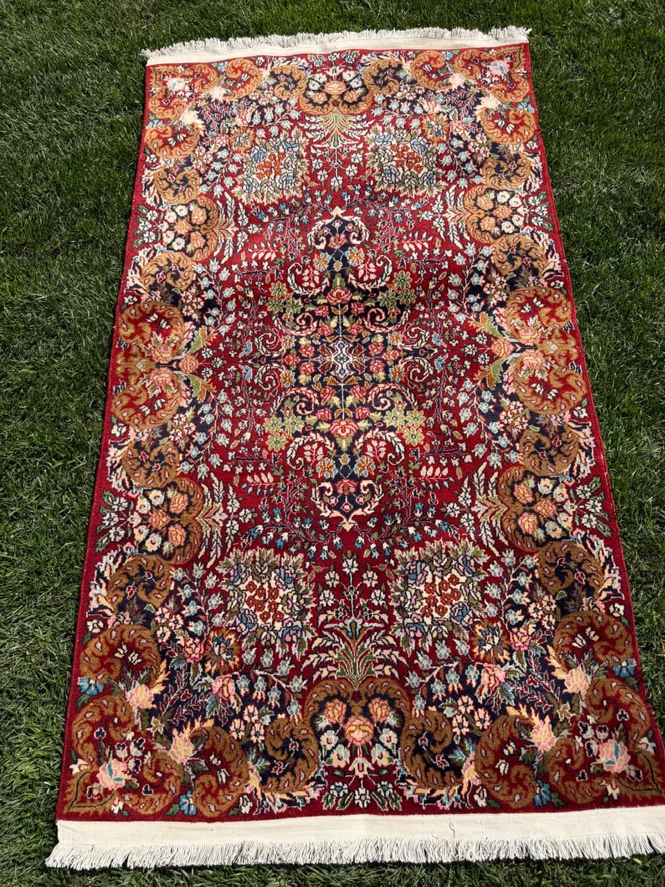 Dywan perski Ghoum, 170x90 cm, wełna kaszmirowa czerwona, Iran, lata 90. - 304384