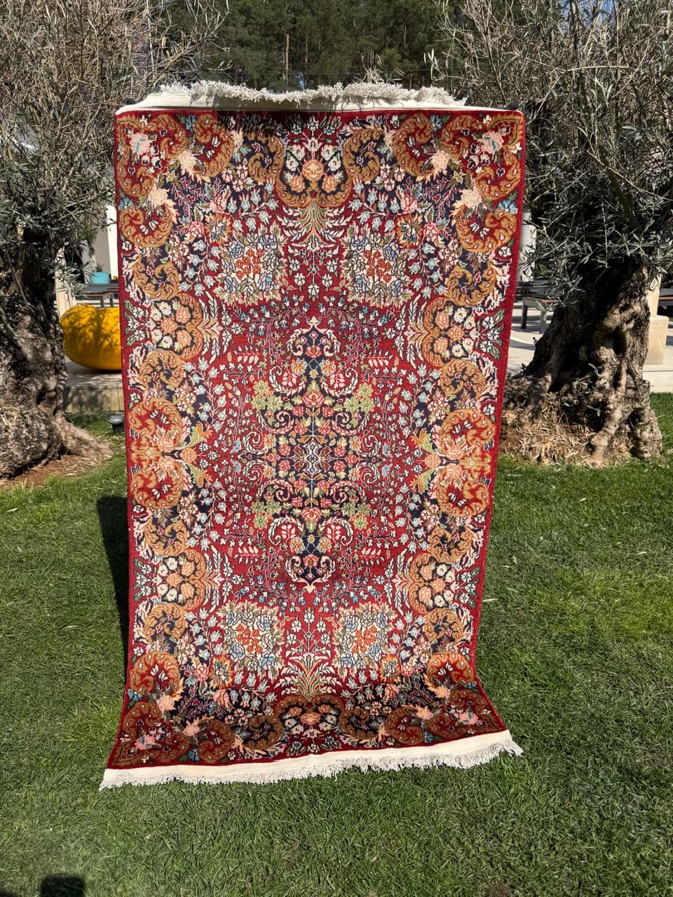 Dywan perski Ghoum, 170x90 cm, wełna kaszmirowa czerwona, Iran, lata 90. - 304371