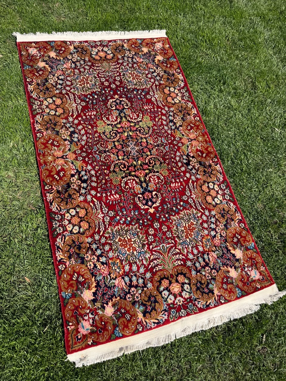 Dywan perski Ghoum, 170x90 cm, wełna kaszmirowa czerwona, Iran, lata 90. - 304383