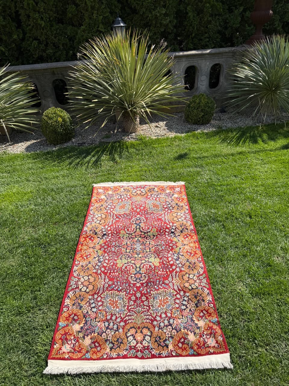 Dywan perski Ghoum, 170x90 cm, wełna kaszmirowa czerwona, Iran, lata 90. - 304380
