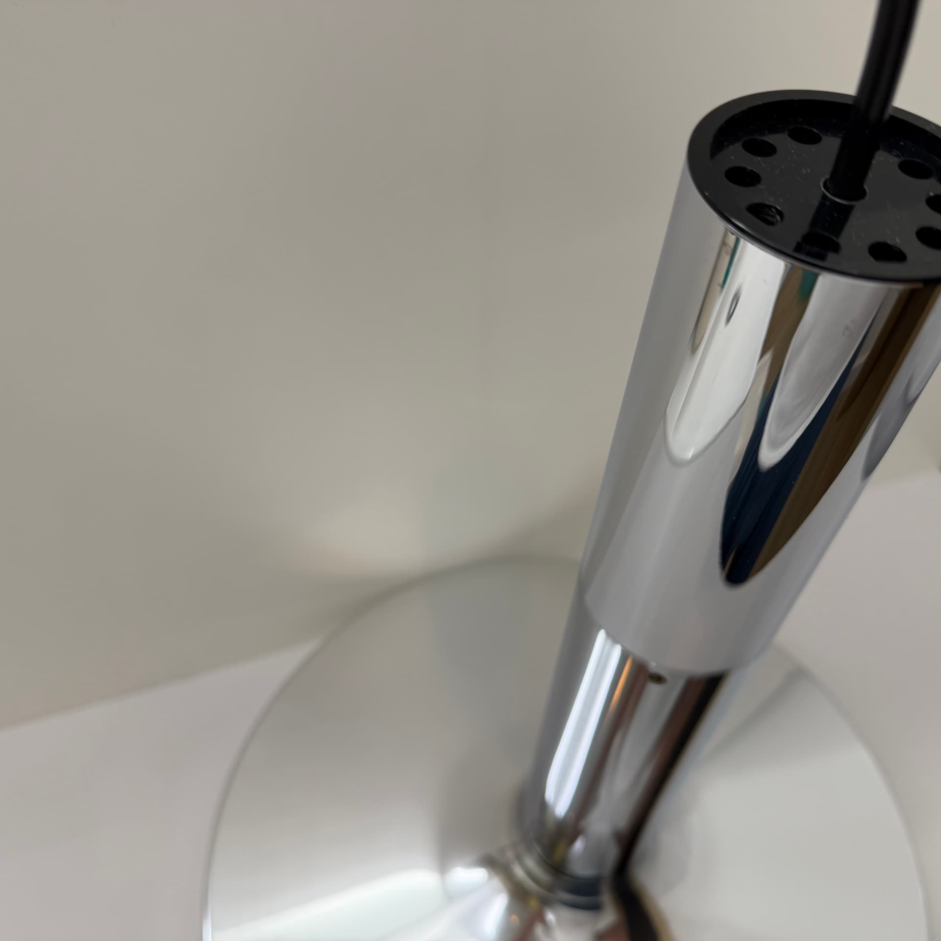 Pendant Lamp Space Age, silver aluminum, chromed steel, Staff Leuchten, Germany, 1970s. - 304435