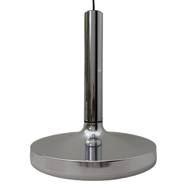 Pendant Lamp Space Age, silver aluminum, chromed steel, Staff Leuchten, Germany, 1970s. - DIMENSION