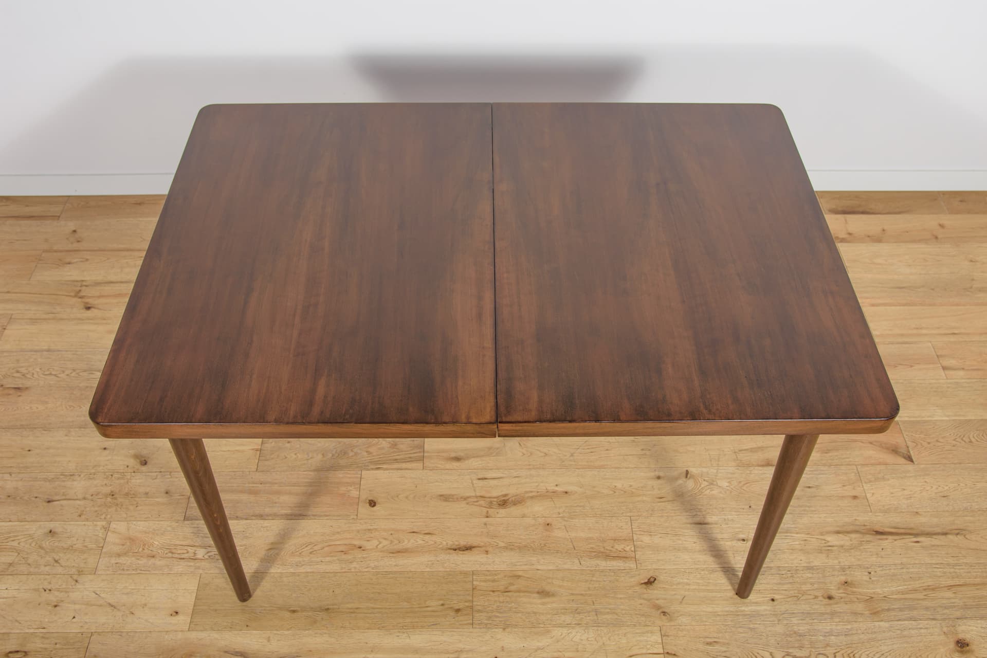 Extendable table, brown walnut, beech, by B. Landsman, H. Nepozitek, Jitona, Czechoslovakia, 1960s. - 304501