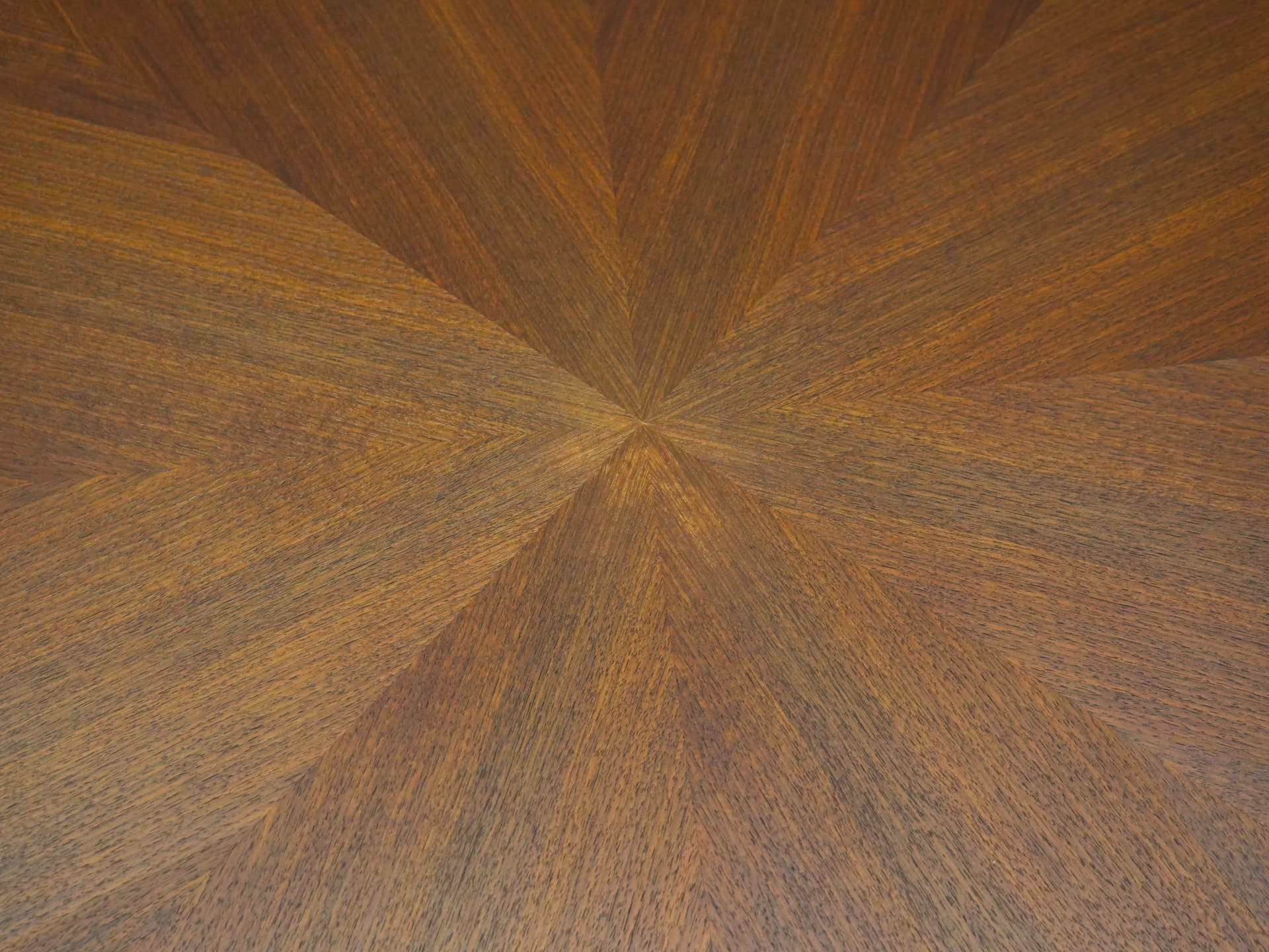 Round table, brown teak, brushed silver aluminum, Denmark, 1970s. - 304586