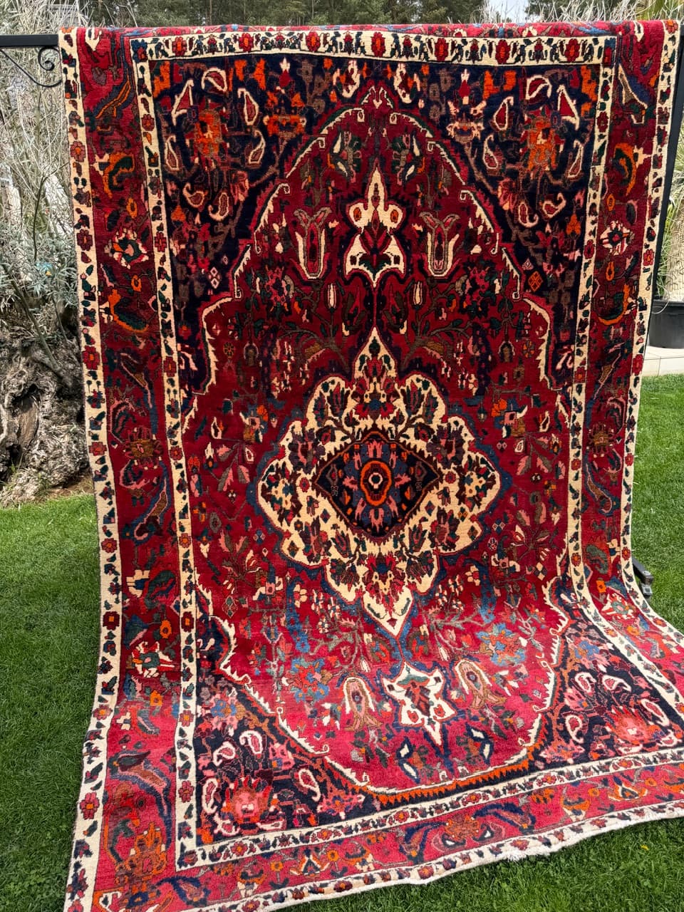 Persian Rug Bahtiari 330x210 cm, red wool, Iran - 304634