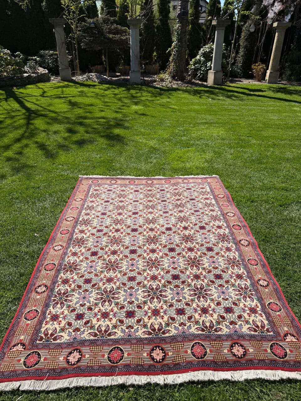 Persian Rug Bidjar 245x170 cm, beige, cashmere wool, Iran - 304753