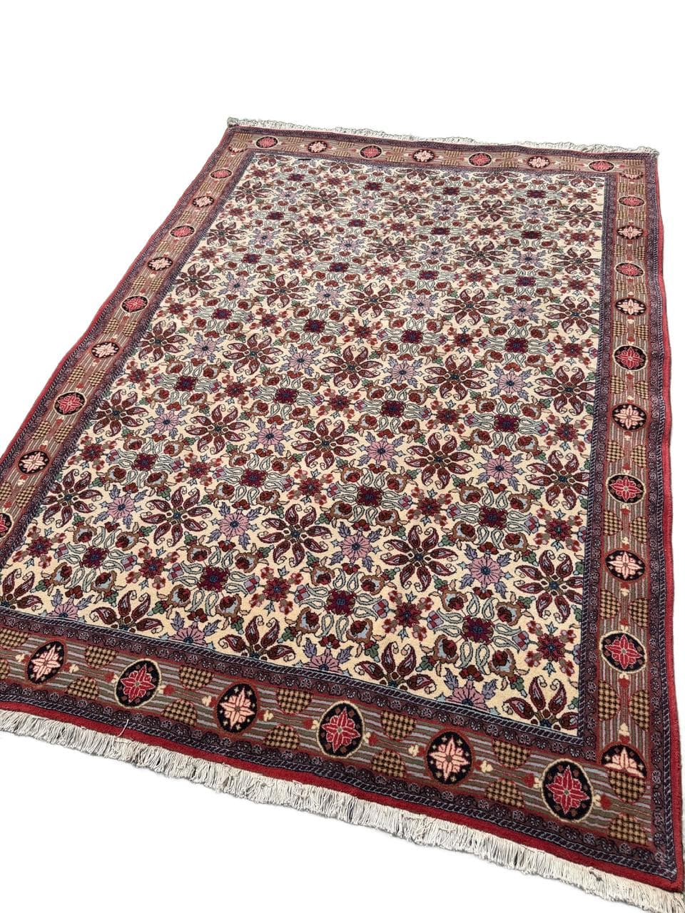 Persian Rug Bidjar 245x170 cm, beige, cashmere wool, Iran