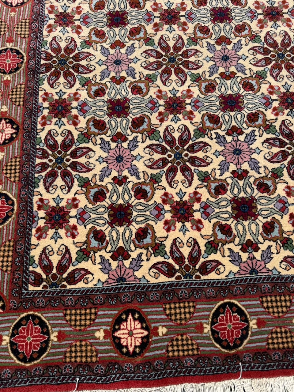 Persian Rug Bidjar 245x170 cm, beige, cashmere wool, Iran - 304754