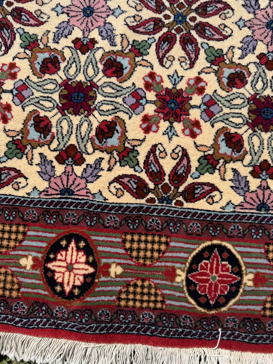 Persian Rug Bidjar 245x170 cm, beige, cashmere wool, Iran - 304745