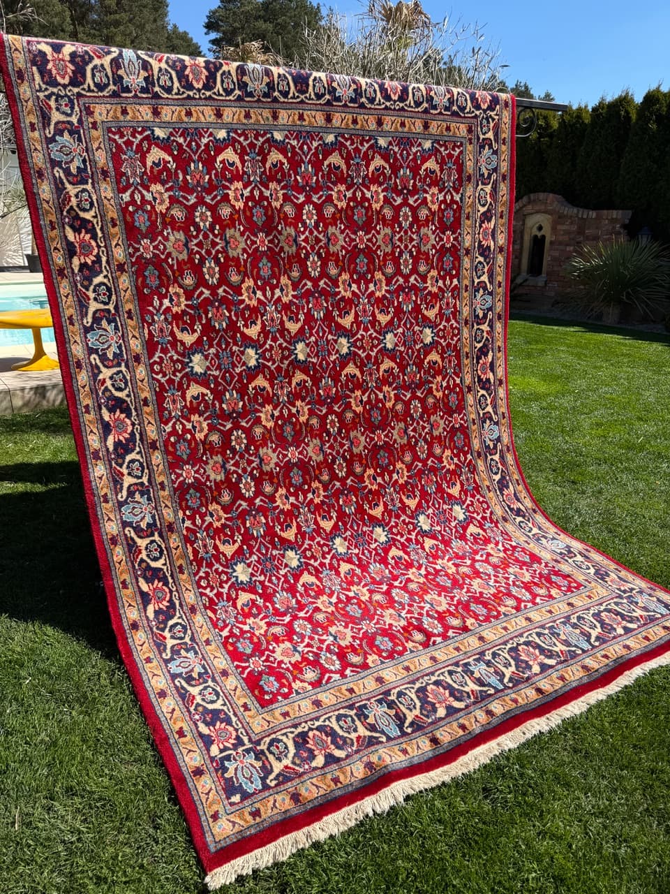 Rug Bidjar, red, cashmere wool, Iran, 310x200 cm - 304794