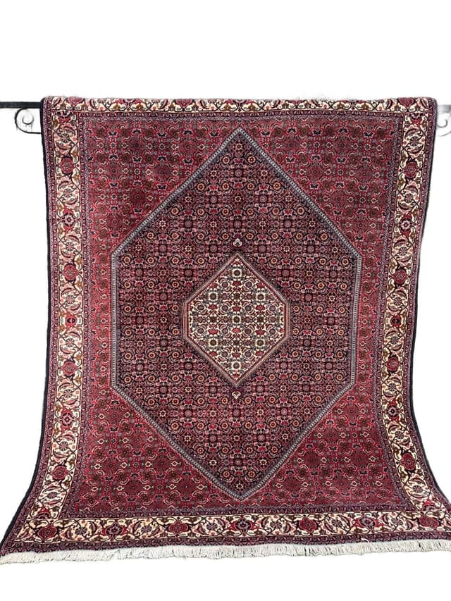 Rug Bidjar 260x200 cm, burgundy, cashmere wool, Iran - DIMENSION
