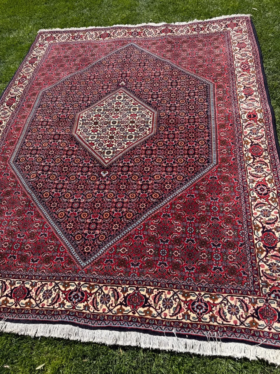 Rug Bidjar 260x200 cm, burgundy, cashmere wool, Iran - 304819