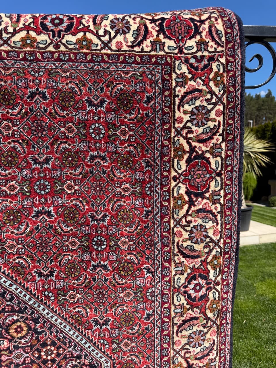 Rug Bidjar 260x200 cm, burgundy, cashmere wool, Iran - 304812