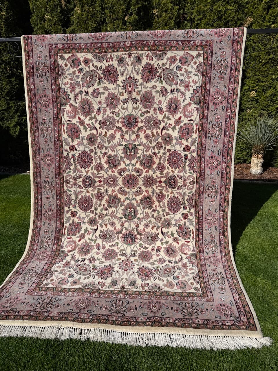 Dywan Indo Keshan, 300x190 cm, beżowy, wełna, Indie - 304832