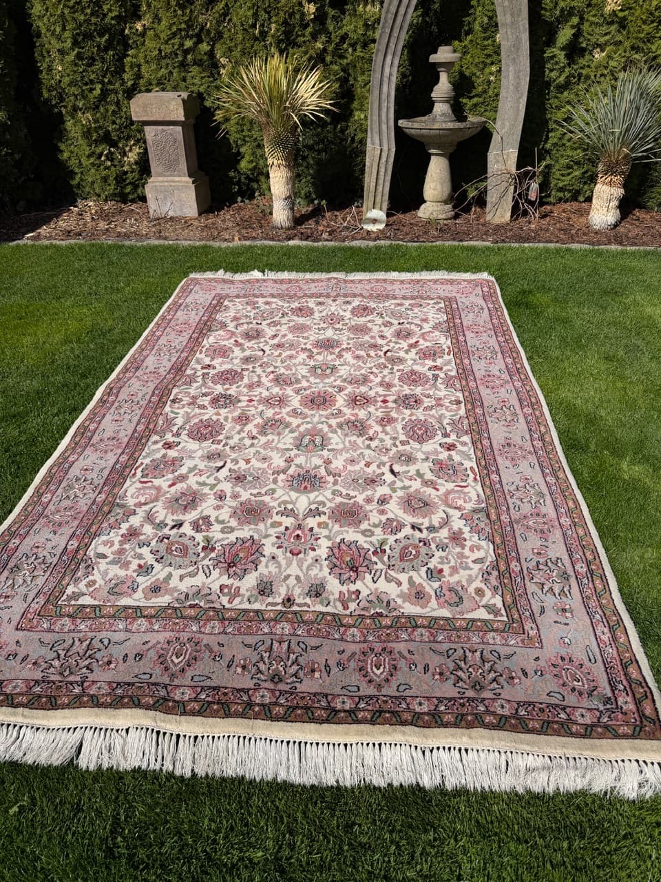 Dywan Indo Keshan, 300x190 cm, beżowy, wełna, Indie - 304843