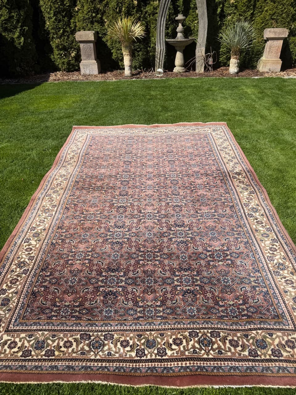 Rug Indo Bidjar 300x200 cm, red, Kashmiri wool, India - 304852