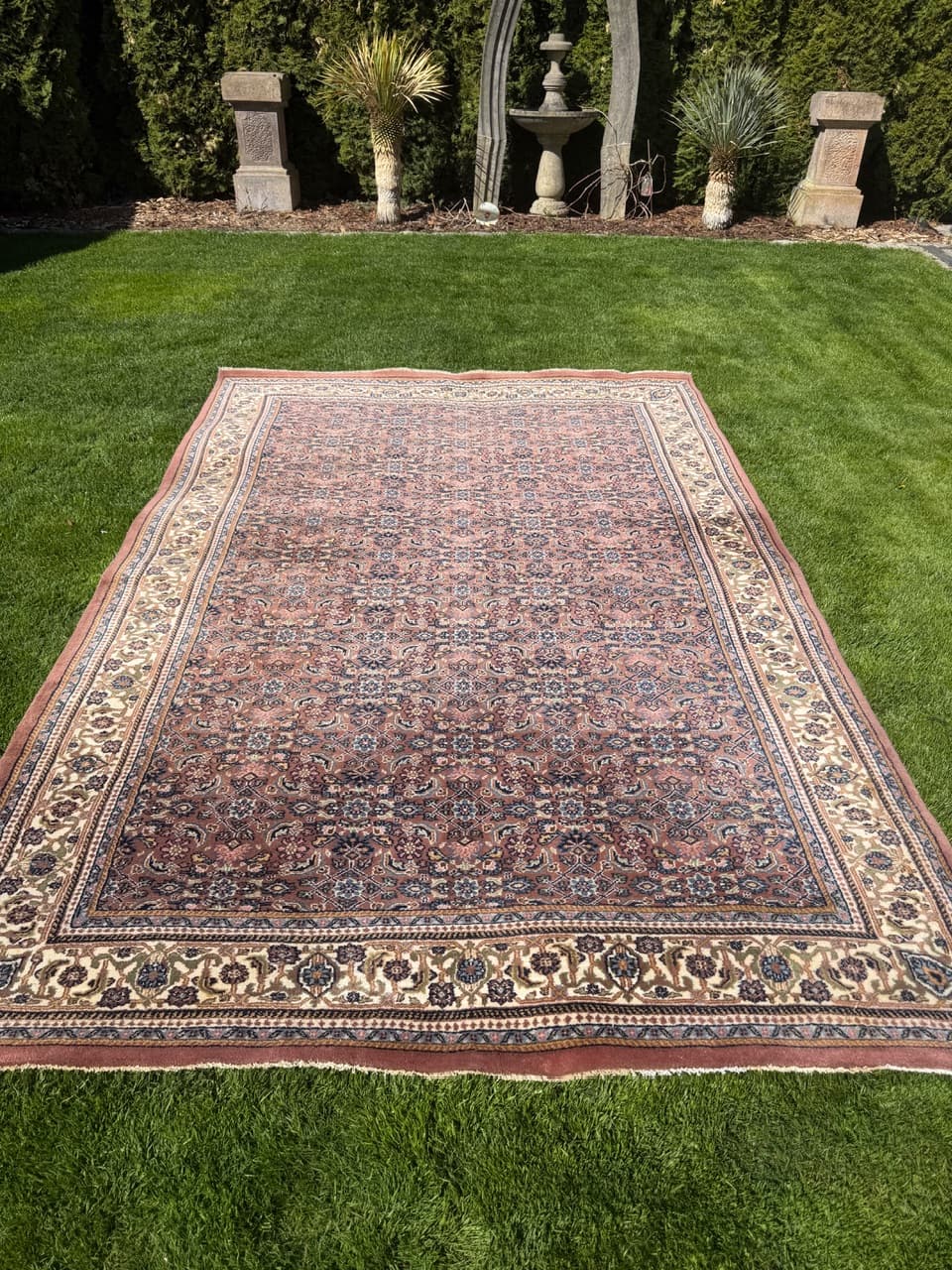 Rug Indo Bidjar 300x200 cm, red, Kashmiri wool, India - 304857
