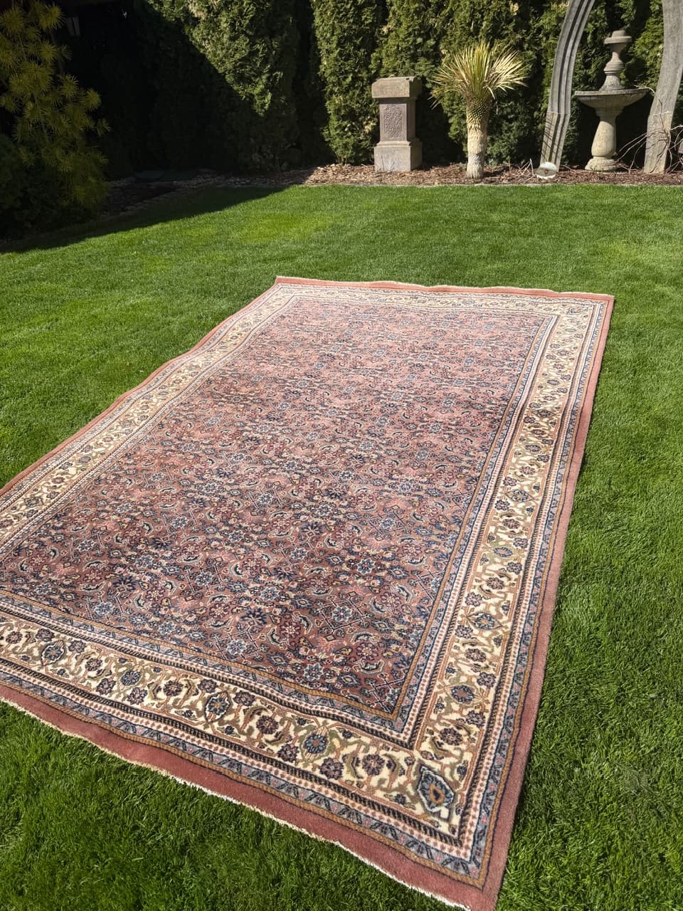 Rug Indo Bidjar 300x200 cm, red, Kashmiri wool, India - 304861