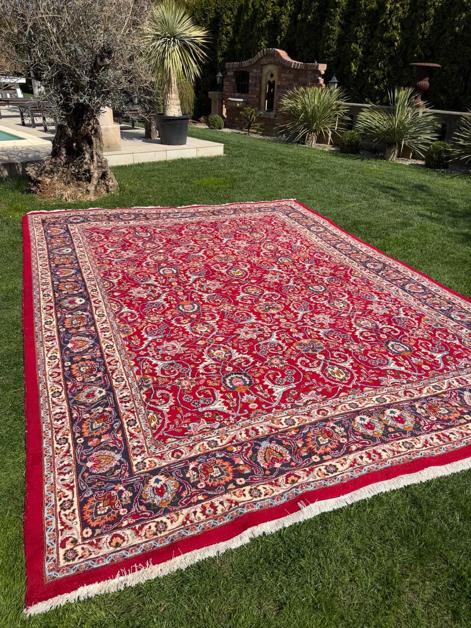 Rug Tabriz 400x300 cm, red, cashmere wool, Iran - 304885