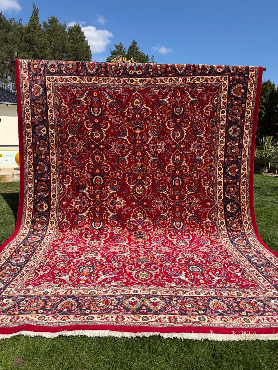 Rug Tabriz 400x300 cm, red, cashmere wool, Iran - 304883