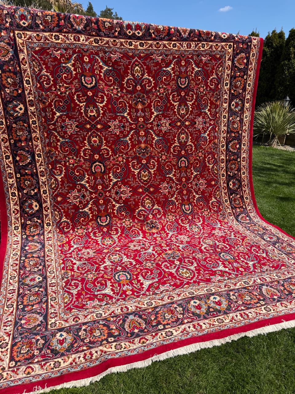 Rug Tabriz 400x300 cm, red, cashmere wool, Iran - 304875