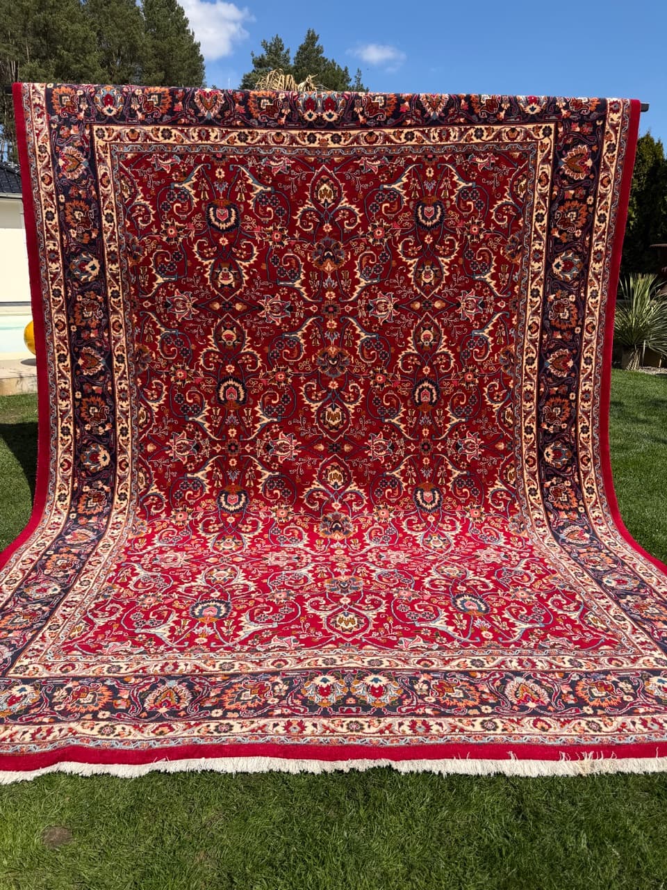 Rug Tabriz 400x300 cm, red, cashmere wool, Iran - 304876