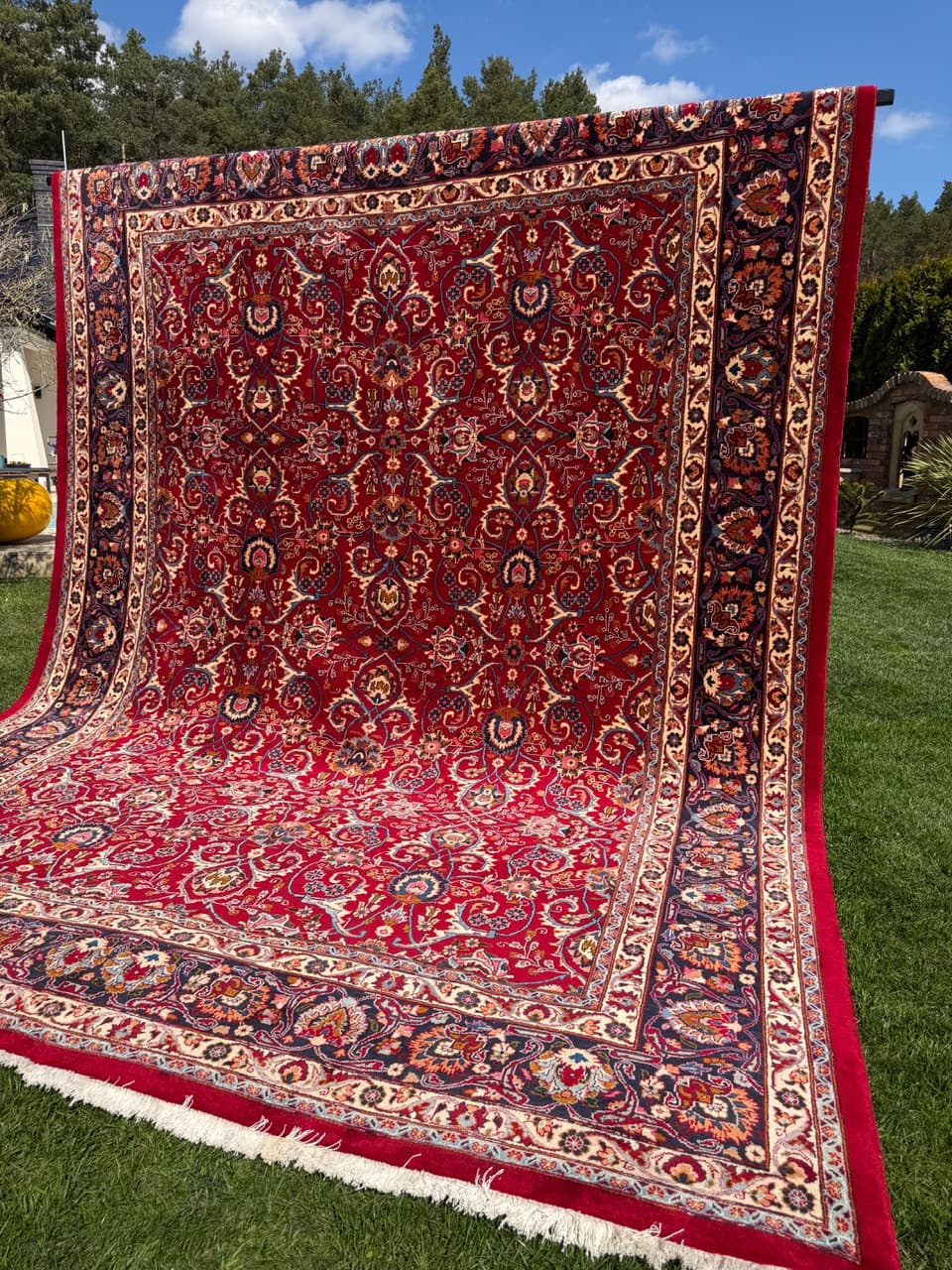 Rug Tabriz 400x300 cm, red, cashmere wool, Iran - 304877