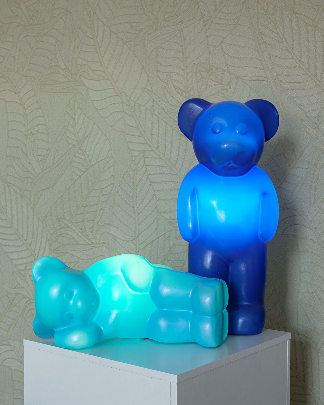 Zestaw lamp stołowych Lumibar, niebieski i turkusowy, plastik, Niemcy, lata 80. - 304905