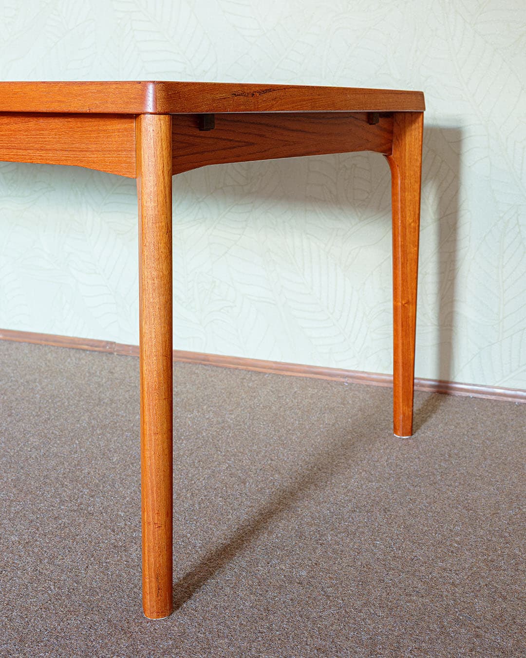Dining Table, brown teak, by H. Kjaernulf, Denmark, 1970s. - 304950