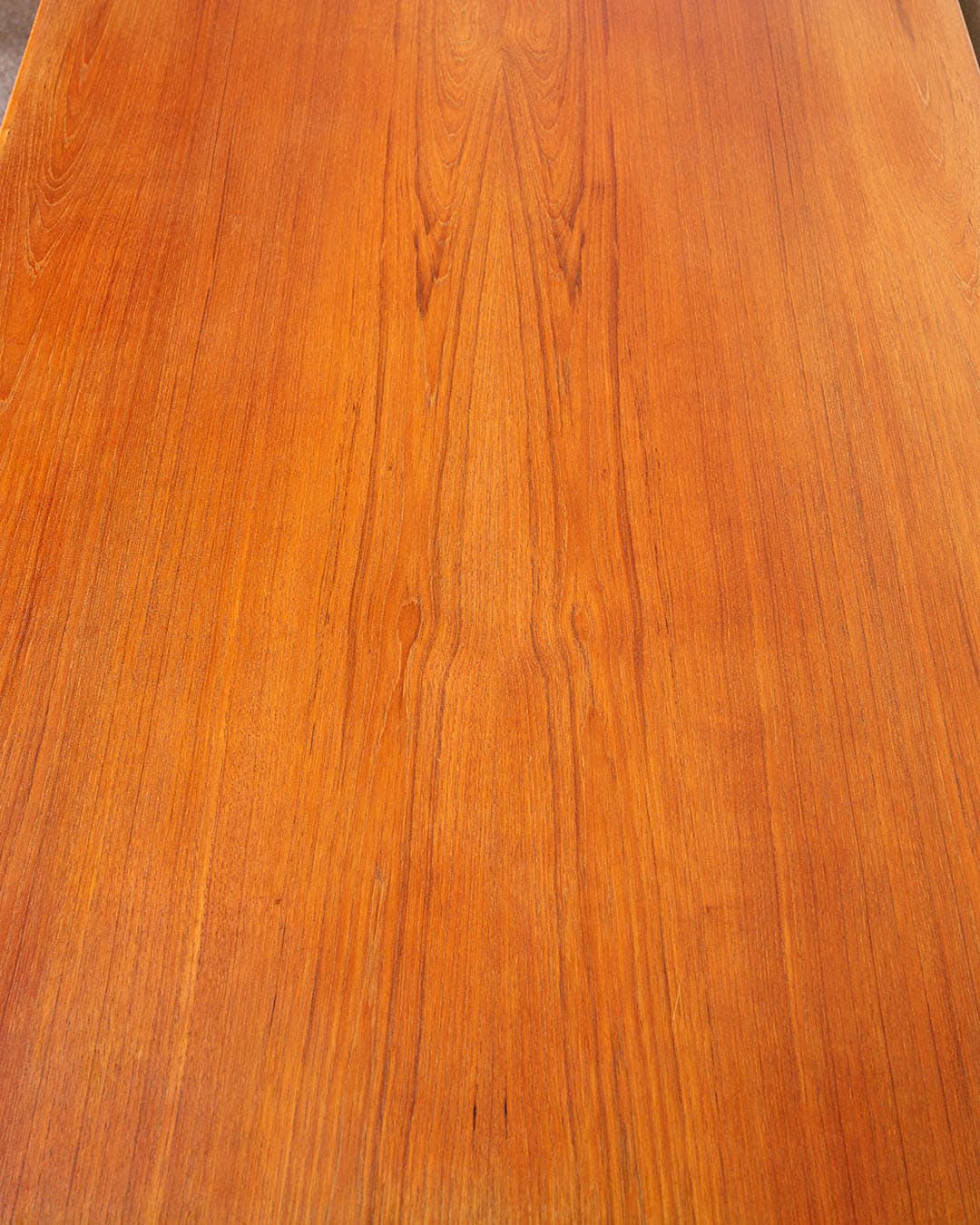 Dining Table, brown teak, by H. Kjaernulf, Denmark, 1970s. - 304945