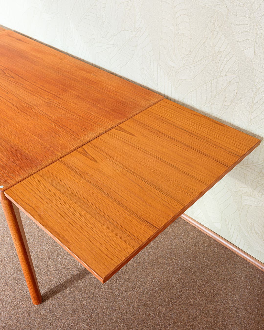 Dining Table, brown teak, by H. Kjaernulf, Denmark, 1970s. - 304942