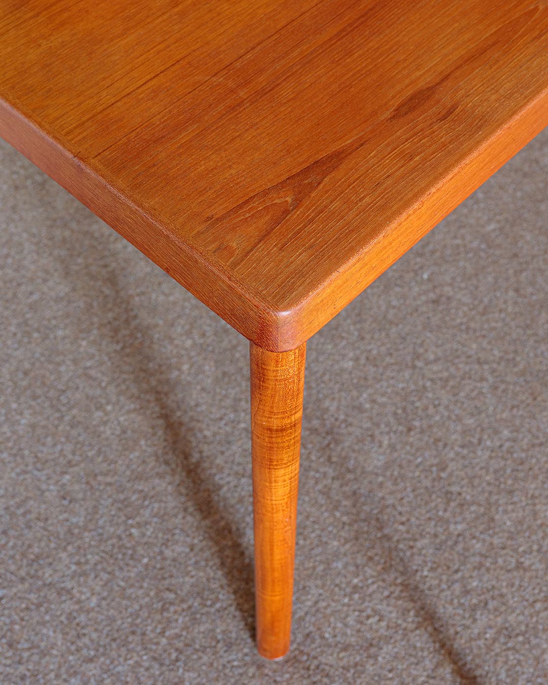 Dining Table, brown teak, by H. Kjaernulf, Denmark, 1970s. - 304948