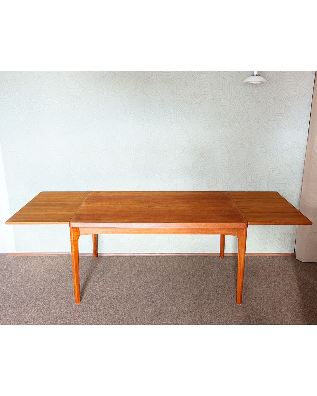 Dining Table, brown teak, by H. Kjaernulf, Denmark, 1970s. - 304941