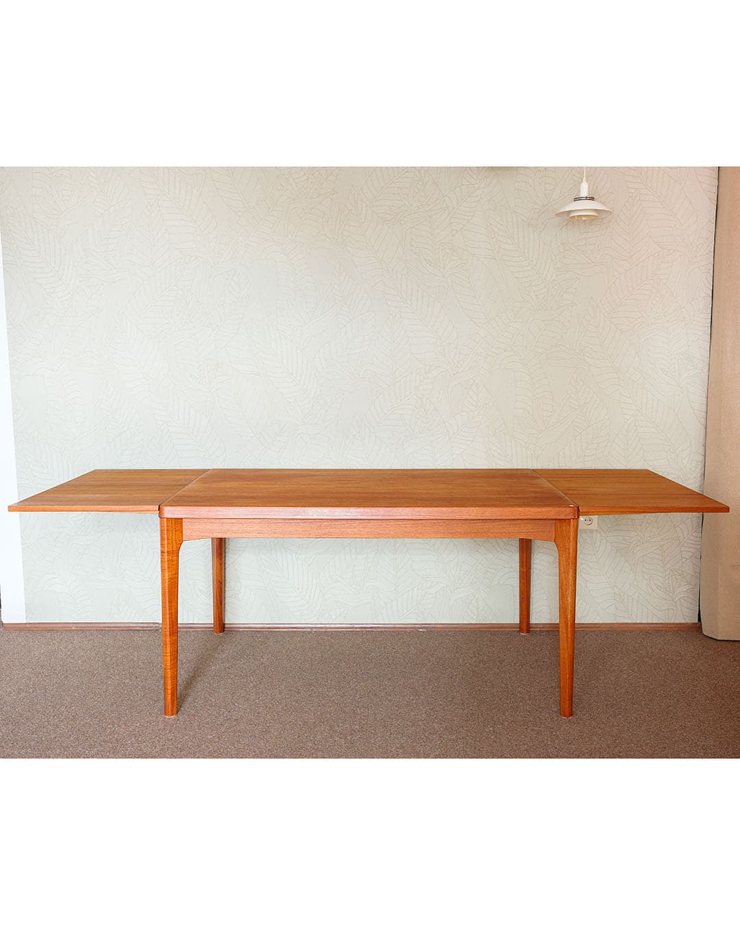 Dining Table, brown teak, by H. Kjaernulf, Denmark, 1970s. - 304940