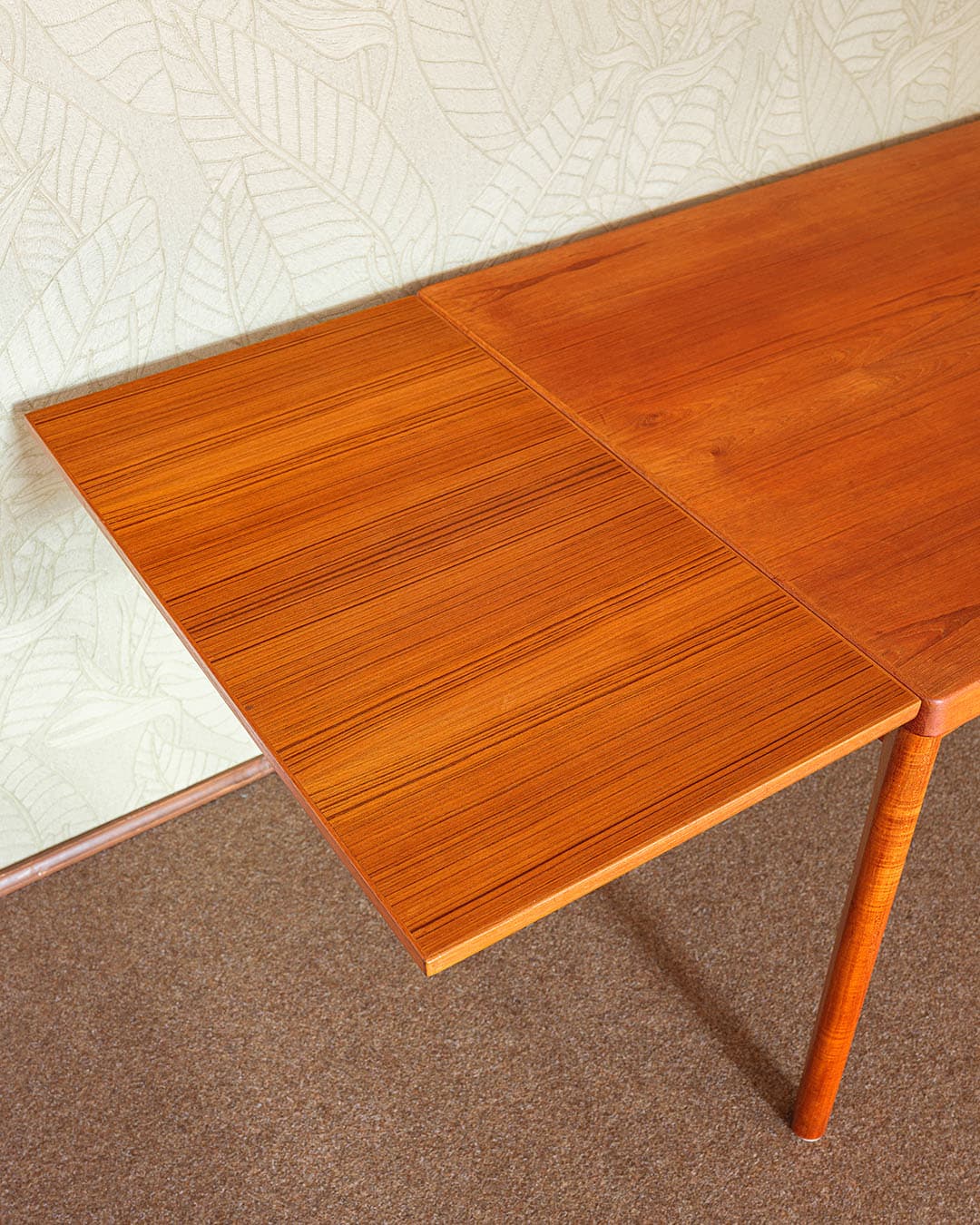 Dining Table, brown teak, by H. Kjaernulf, Denmark, 1970s. - 304944
